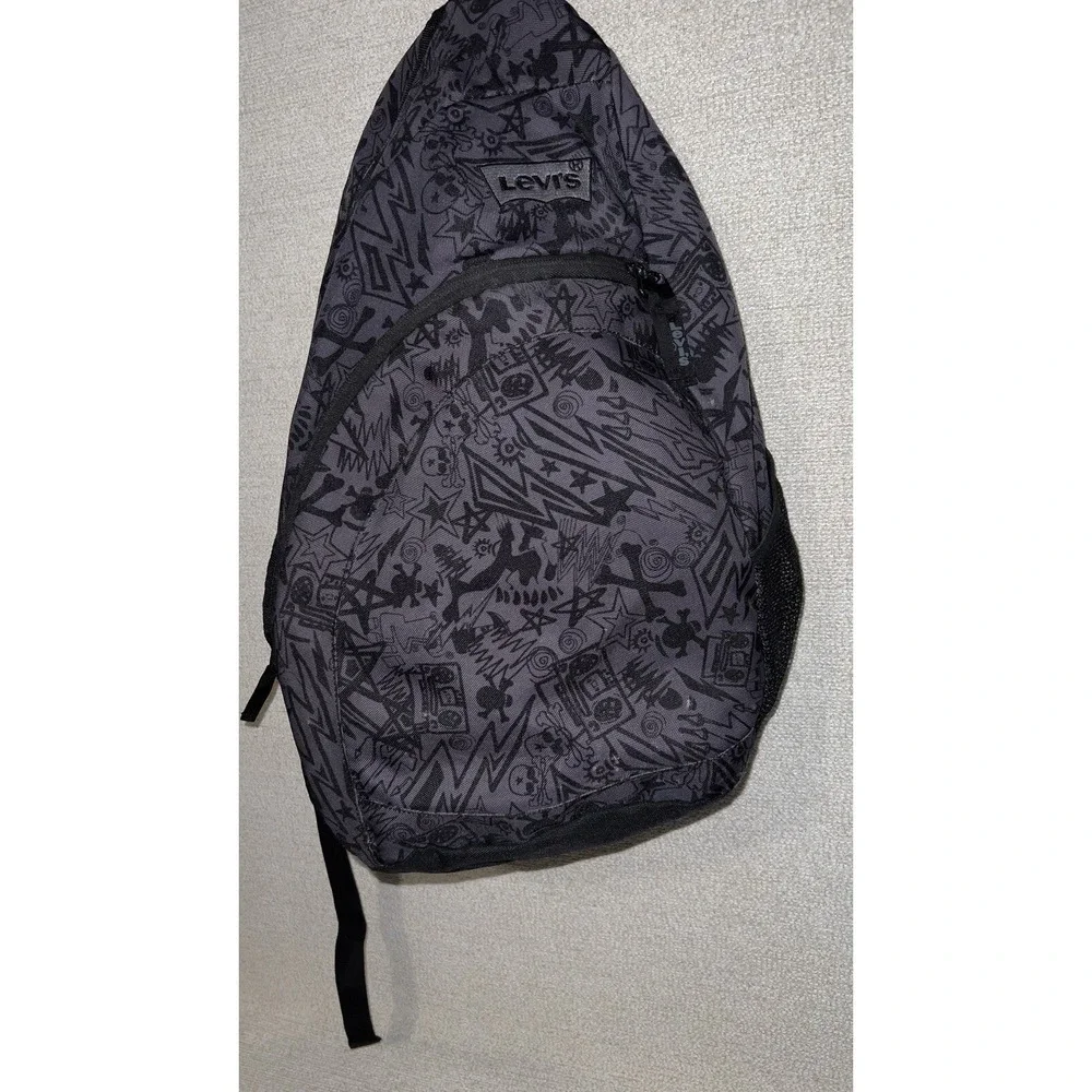 Levis‎ BACKPACK BLACK Crossbody Polyester Mesh Girl Boy Stars